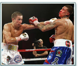 Gennady lands punch on Rosado