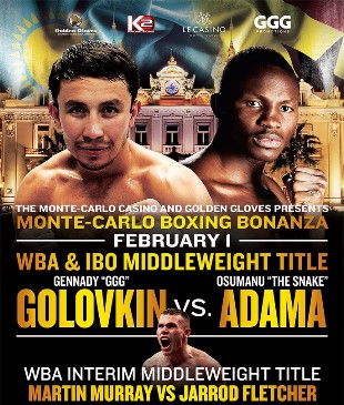 Gennady 'GGG' Golovkin vs. Osumanu 'The Snake' Adama