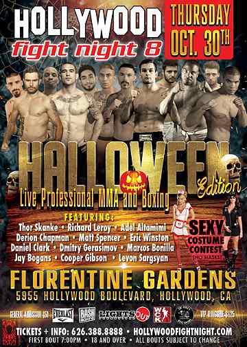 Tinseltowns only live professional boxing and MMA show returns on Thursday, October 30th to the World Famous Florentine Gardens Nightclub in Hollywood, California