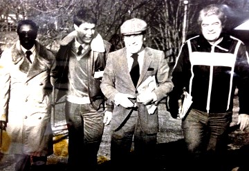 L-R: Sydney Adams, Jim Connelly, manager, Bob Connelly (Dad