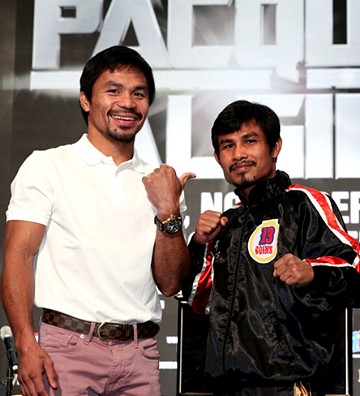 L-R: The real Manny Pacquiao & Mini Pacman