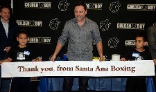 Oscar gets a big thank you from Santa Ana Boxing