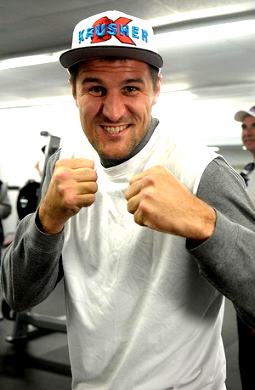 Sergey "Krusher" Kovalev fists up and poses for the camera