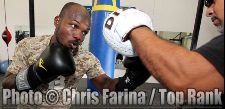 Timothy "Desert Storm" Bradley works out