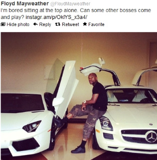 Floyd tweets exotic cars.