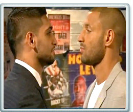 Amir Khan (L) - Kell Brook (R)