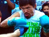 Manny Pacquiao training this week with Freddie Roach.