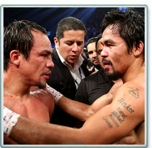 Juan Manuel Marquez vs. Manny Pacquiao 4 - Post fight embrace