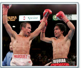 Photo: Juan Manuel Marquez & Manny Pacquiao