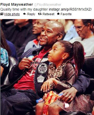 Floyd Mayweather Jr., and his beautiful and adorably cute, young daughter