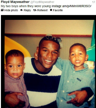 Floyd Mayweather and two sons