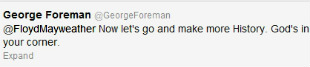 George Foreman tweets to Floyd Mayweather