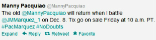 Manny Pacquiao tweets old self vow