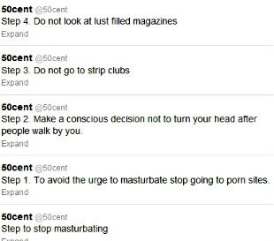 50 Cent tips to stop masturbating